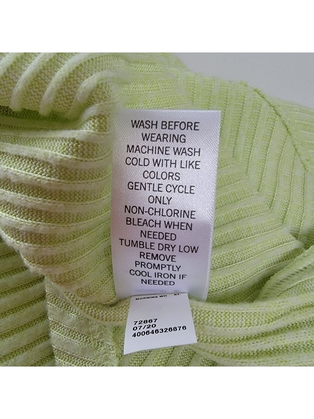 Sonoma Chartreuse Lightweight Cowlneck Sweater Size XL EUC - Picture 9 of 9